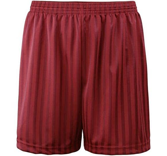 Shadow Stripe Shorts - Maroon